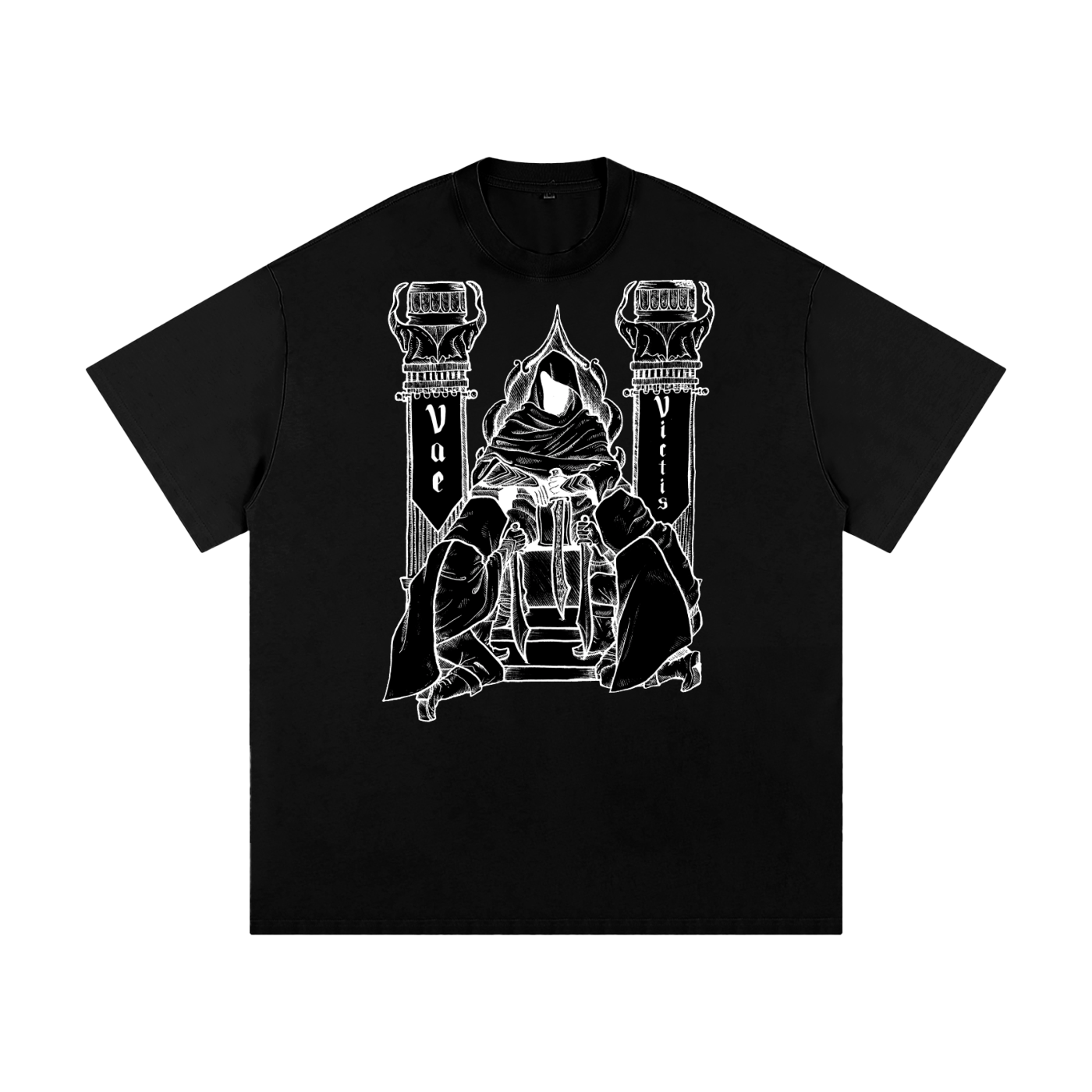 Vae Victis King Black Negative T-shirt